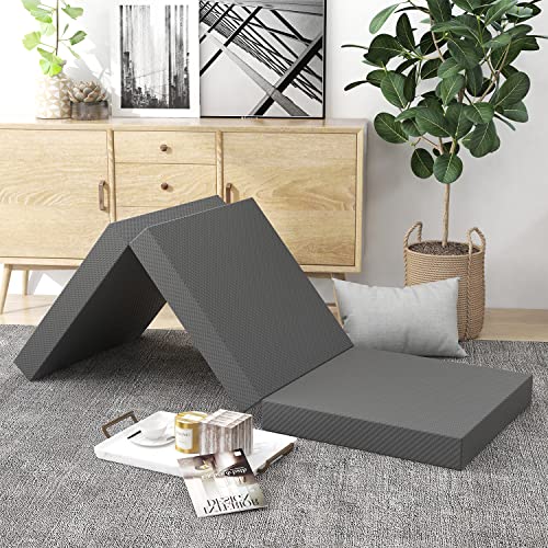 Amazon Basics   Materasso pieghevole per ospiti 120 x 195 x 10 cm in memory foam, Medio, Grigio : Amazon.it: Casa e cucina