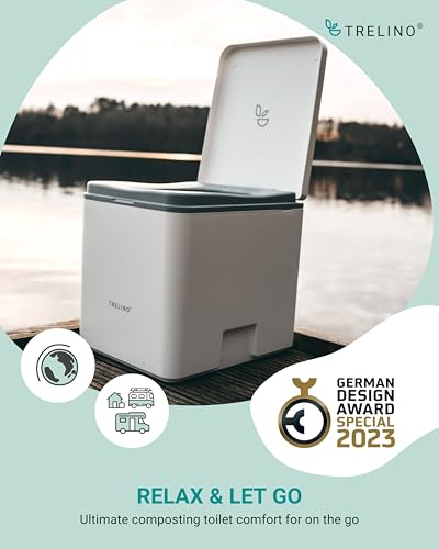 TRELINO Evo – Mobile Campeggio e attività all'aperto – WC separabile Furgone e Camper Senza Corrente (Bianco M (33 x 39 x 36) Unisex Adulto, M (39T x 33B x 36H cm) : Amazon.it: Sport e tempo libero