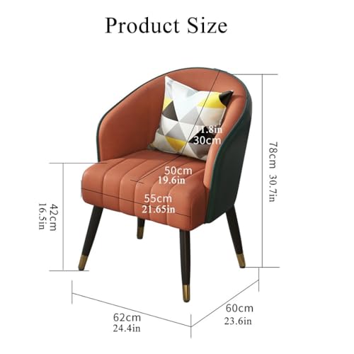 Sedie Moderne con Schienale Sedia per Ospiti Imbottita con Cuscini, Poltroncina di metà secolo per Soggiorno Ufficio Hall di Hotel, Poltrona con Divano Singolo Poltrona con Accento Laterale : Amazon.it: Casa e cucina