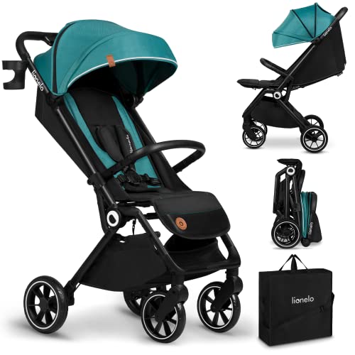 LIONELO Cloe Passeggino leggero e pieghevole per bambini da 0 fino a 22 kg, Schienale regolabile, Posizione nanna, Impermeabile, Cinture a 5 punti, Ruote XXL, Zanzariera, Portabicchieri (Verde) : Amazon.it: Prima infanzia