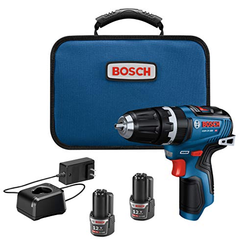 Bosch GSB12V 300B22 12V Max Brushless 3/8 in. Hammer Drill/Driver Kit with (2) 2.0 Ah Batteries : Amazon.it: Fai da te