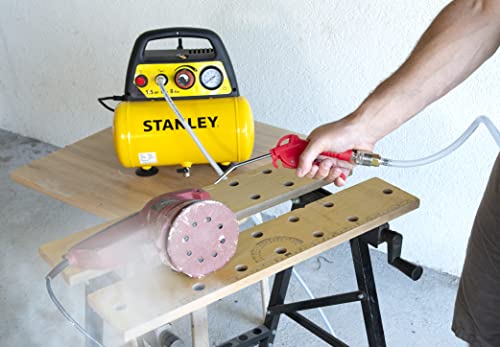 Stanley D 200 Compressore 6 Lt 1,5Hp, Pressione Max 8 Bar/116 Ps, Rumorosità 97 Db, ‎38 x 38 x 35 cm, 9 Kg : Amazon.it: Fai da te