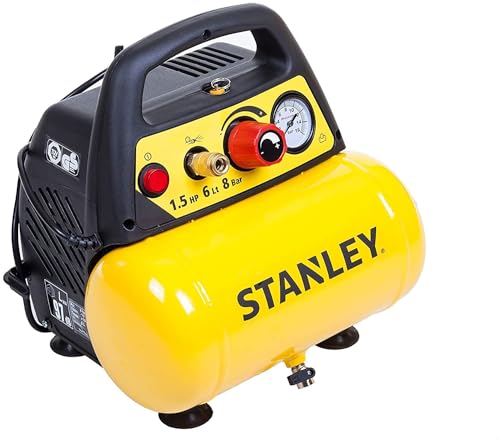 Stanley D 200 Compressore 6 Lt 1,5Hp, Pressione Max 8 Bar/116 Ps, Rumorosità 97 Db, ‎38 x 38 x 35 cm, 9 Kg : Amazon.it: Fai da te