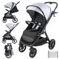 Twinly   Passeggino leggero per bambini fino 22 kg pieghevole SPACELY, passeggino grande per neonati con facile chiusura, capottina plastica impermeabile XXL UPF 50 posizione sdraiata dalla nascita : Amazon.it: Prima infanzia