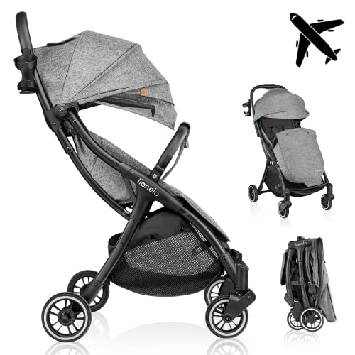 LIONELO Julie One Passeggino leggero e pieghevole da 0 mesi fino 22 kg Compatto con zanzariera, coprigambe, portabibite e borsa, Poggiapiedi regolabili e schienale alla posizione a sdraiata (Grigio) : Amazon.it: Prima infanzia