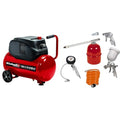Einhell Tc Ac 200/24/8 Compressore D'Aria 220 240 V, 50 Hz, 1200 W, 24 Litri &amp; Originale Set 5 accessori per compressore (pistola gomme con manometro, pistola corta, ugello fine : Amazon.it: Fai da te