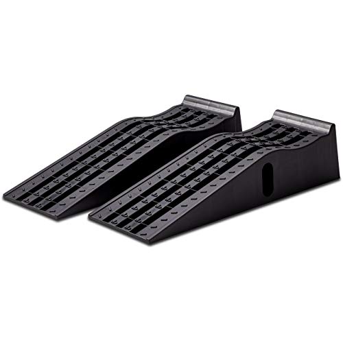 Cartrend 10639 Set di 2 Rampe di carico, 3 tonnellate, Fino a 235 mm di Ponte Sollevatore per Auto, rampa, Piattaforma di Sollevamento, con Protezione da sovrappamento : Amazon.it: Auto e Moto