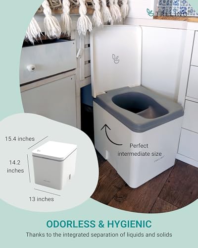 TRELINO Evo – Mobile Campeggio e attività all'aperto – WC separabile Furgone e Camper Senza Corrente (Bianco M (33 x 39 x 36) Unisex Adulto, M (39T x 33B x 36H cm) : Amazon.it: Sport e tempo libero