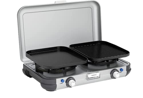 Campingaz 2 Grill &amp; Go CV Cucina da campeggio, fornello a gas con 2 x 2.000 Watt di potenza, con piastre per grigliare e bruciatori rimovibili, versatile per grigliare e cucinare, leggera e compatta. : Amazon.it: Giardino e giardinaggio
