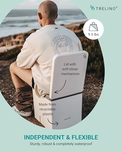 TRELINO Evo – Mobile Campeggio e attività all'aperto – WC separabile Furgone e Camper Senza Corrente (Bianco M (33 x 39 x 36) Unisex Adulto, M (39T x 33B x 36H cm) : Amazon.it: Sport e tempo libero
