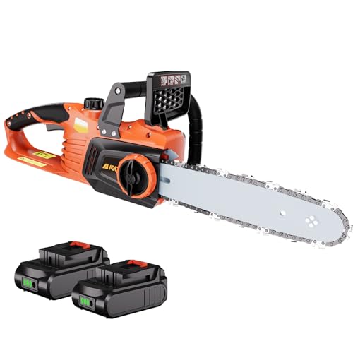 AIVOLT Motosega a batteria con batteria e caricatore motosega da potatura a batteria 40V Motore senza spazzole con 2 batterie 2.0Ah   Lunghezza lama 30cm Olio automatico : Amazon.it: Fai da te
