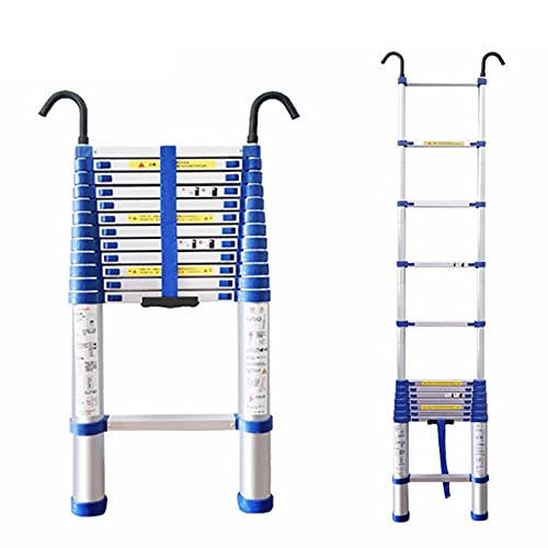Scala telescopica in Alluminio con Gancio, 8 m/7 m/6 m/5 m/4 m/2 m/1 m di Altezza, Scale telescopiche estensibili per lavori all'aperto in casa, soppalco, capacità di 330 libbre : Amazon.it: Fai da te