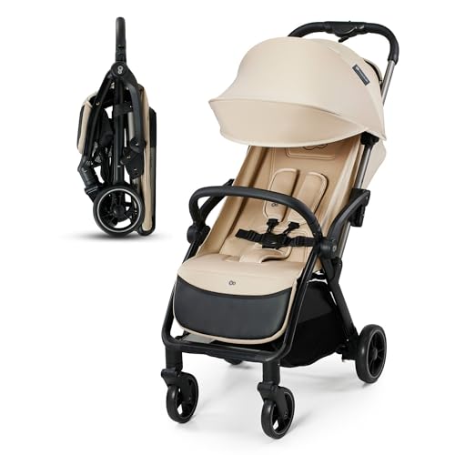 Kinderkraft APINO Passeggino Leggero fino 22 kg, Solo 7,5 Kg, Passeggino Da Viaggio, Pieghevole automatico, Schienale Regolabile In Posizione Sdraiata, Copertura Antipioggia, Beige : Amazon.it: Prima infanzia