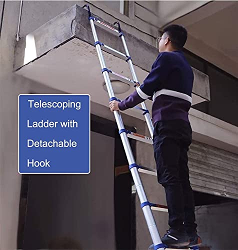 Scala telescopica in Alluminio con Gancio, 8 m/7 m/6 m/5 m/4 m/2 m/1 m di Altezza, Scale telescopiche estensibili per lavori all'aperto in casa, soppalco, capacità di 330 libbre : Amazon.it: Fai da te