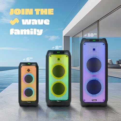 Ibiza   WAVE10   Sistema di altoparlanti 800W/2x10" con Bluetooth, USB e microSD   effetto WAVE LED e connessione wireless TWS   Nero : Amazon.it: Strumenti Musicali