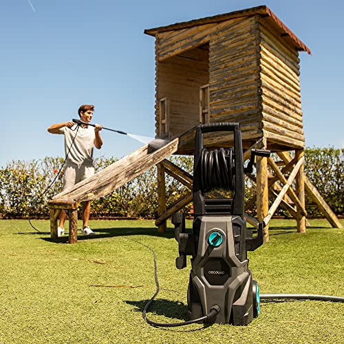 Cecotec Idropulitrice ad alta pressione HydroBoost 2000 Car&amp;Garden Pro. 2000 W, casa, giardino o auto, portata max 450 l/h, 150 bar di pressione max, pompa in alluminio, raggio d'azione 14m : Amazon.it: Giardino e giardinaggio