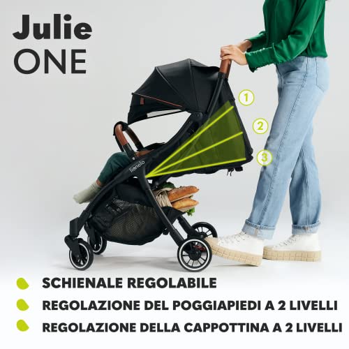 LIONELO Julie One Passeggino leggero e pieghevole da 0 mesi fino 22 kg Compatto con zanzariera, coprigambe, portabibite e borsa, Poggiapiedi regolabili e schienale alla posizione a sdraiata (Grigio) : Amazon.it: Prima infanzia