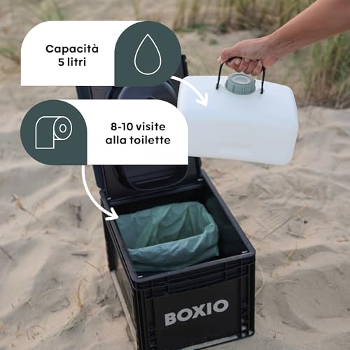 BOXIO   Toilet con separazione, Compatto, Toilette da Campeggio, per Viaggi, Barca o Giardino, 40 x 30 x 28 cm, Alternativa Ecologica al WC Chimico : Amazon.it: Sport e tempo libero