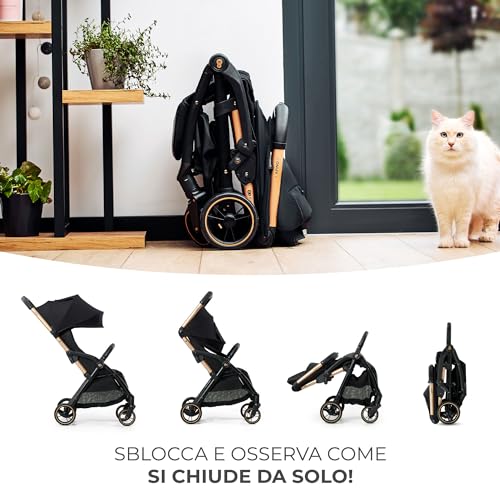 Kinderkraft APINO Passeggino Leggero fino 22 kg, Solo 7,5 Kg, Passeggino Da Viaggio, Pieghevole automatico, Schienale Regolabile In Posizione Sdraiata, Copertura Antipioggia, Beige : Amazon.it: Prima infanzia