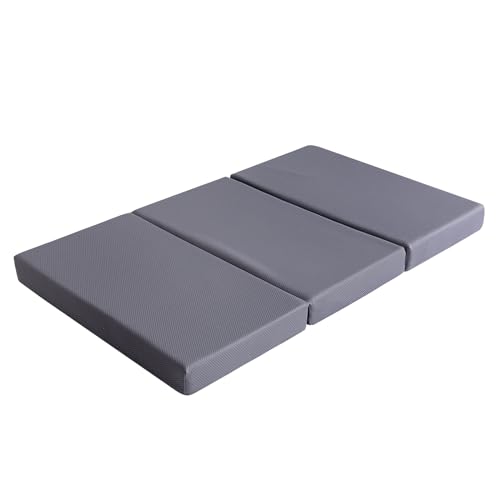 Amazon Basics   Materasso pieghevole per ospiti 120 x 195 x 10 cm in memory foam, Medio, Grigio : Amazon.it: Casa e cucina